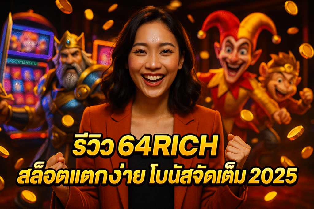รีวิว 64RICH สล็อตแตกง่าย โบนัสจัดเต็ม 2025